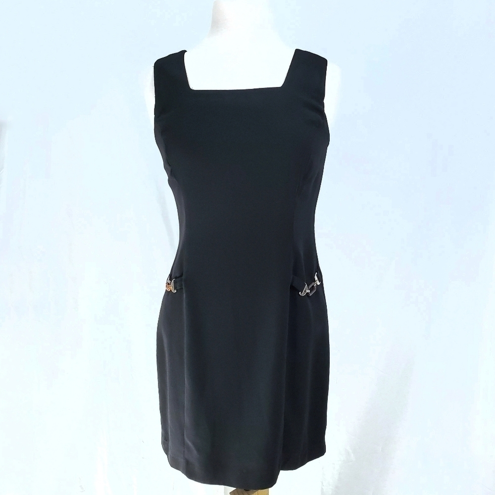 Vintage Long Paige Sheath Buckle LBD Dress